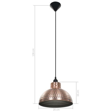 Ceiling Lamps 2 pcs Semi-spherical Copper Colour vidaXL