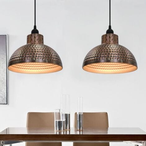Ceiling Lamps 2 pcs Semi-spherical Copper Colour vidaXL