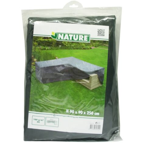 Garden Furniture Cover for L-shaped longers 250x90x90 cm Nature