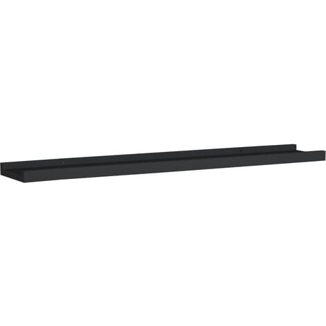 Picture Frame Ledge Shelves 2 pcs Black 80x9x3 cm MDF vidaXL