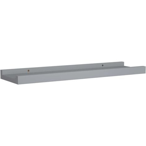 Picture Frame Ledge Shelves 2 pcs Grey 40x9x3 cm MDF vidaXL