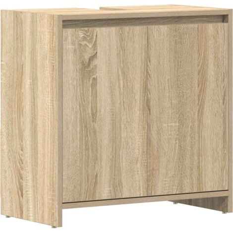 Bathroom Cabinet Sonoma Oak 60x33x61 cm Engineered Wood vidaXL