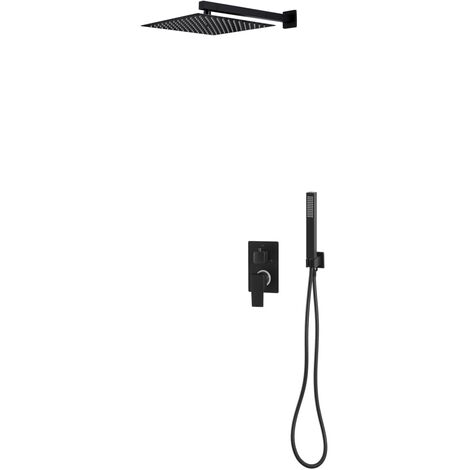 Shower System Stainless Steel 201 Black vidaXL