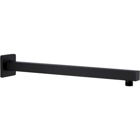 Shower Support Arm Square Stainless Steel 201 Black 40 cm vidaXL