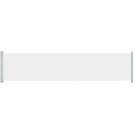 Patio Retractable Side Awning 140x600 cm Cream vidaXL
