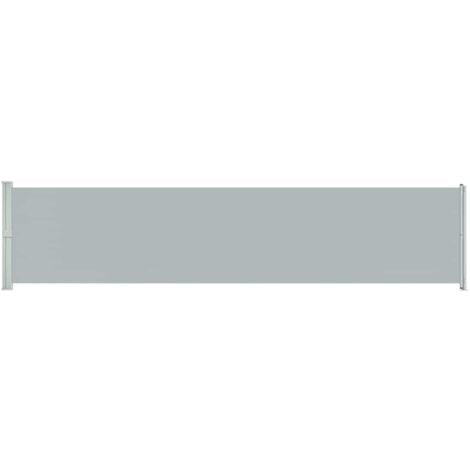 Patio Retractable Side Awning 140x600 cm Grey vidaXL