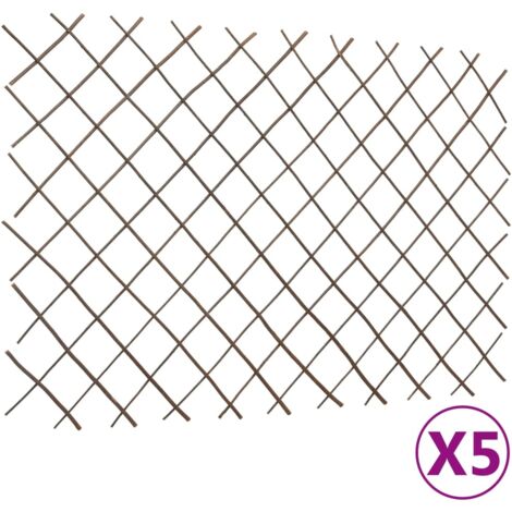 Willow Trellis Fences 5 pcs 180x120 cm vidaXL