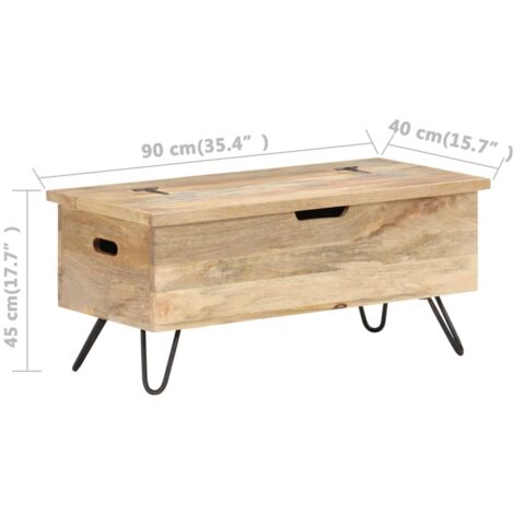 Chest 90x40x45 cm Solid Mango Wood vidaXL