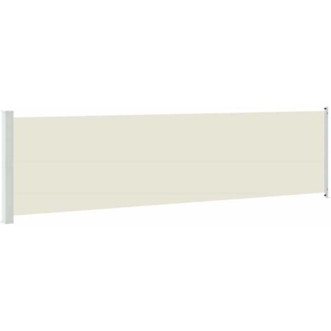 Patio Retractable Side Awning 600x160 cm Cream vidaXL