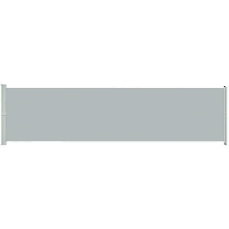 Patio Retractable Side Awning 600x160 cm Grey vidaXL