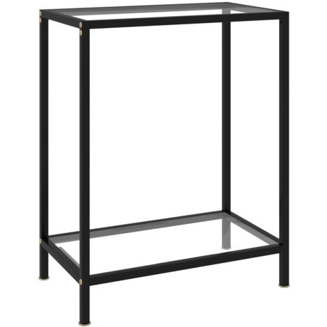 Console Table Transparent 60x35x75 cm Tempered Glass vidaXL