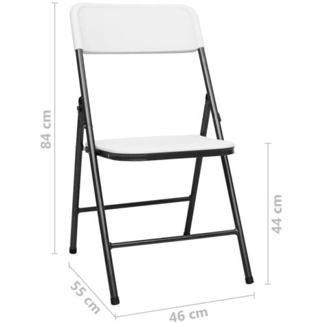 Folding Garden Chairs 4 pcs HDPE White vidaXL
