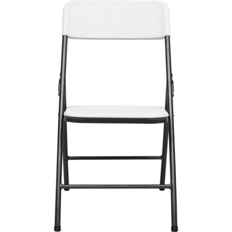 Folding Garden Chairs 4 pcs HDPE White vidaXL