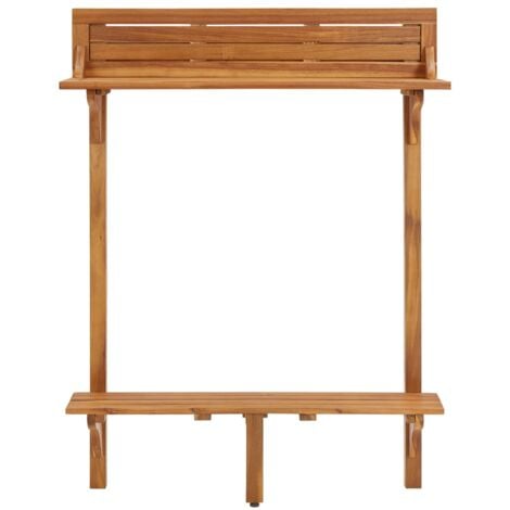 Balcony Bar Table 90x37x122.5 cm Solid Acacia Wood vidaXL