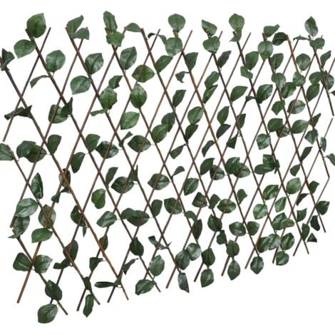 Willow Trellis Fences 5 pcs with Artificial Leaves 180x30 cm vidaXL