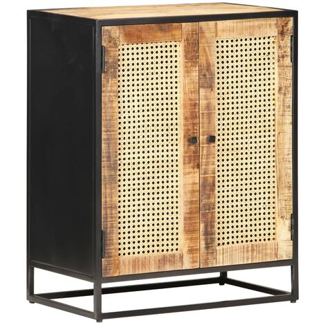 Wood & deals cane cabinet natural