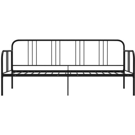 Sofa Bed Frame without Mattress Black Metal 90x200 cm vidaXL