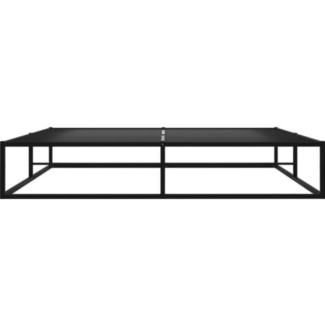 Bed Frame without Mattress Black Metal 200x200 cm vidaXL