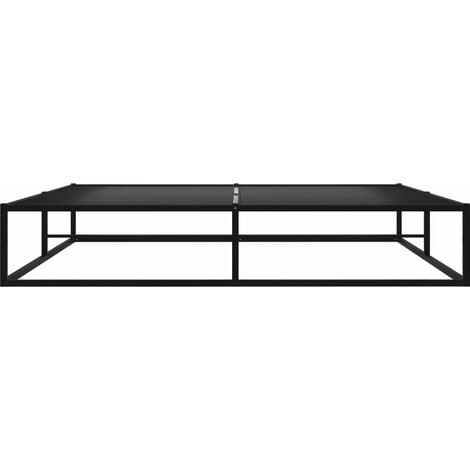 Bed Frame without Mattress Black Metal 200x200 cm vidaXL