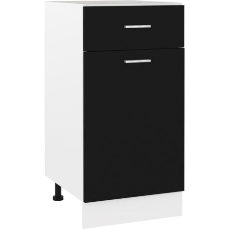 Drawer Bottom Cabinet Lyon Black 40x46x81.5 cm Engineered Wood vidaXL