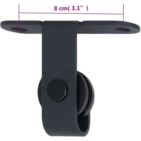 Mini Sliding Cabinet Door Kit Carbon Steel 122 cm vidaXL