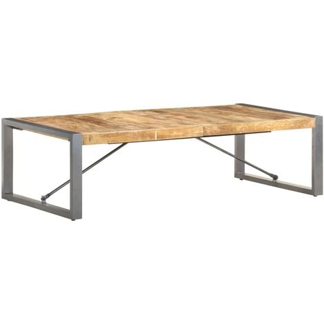 Coffee Table 140x70x40 cm Rough Mango Wood vidaXL