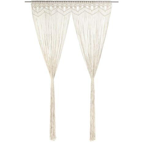 Macrame Curtain 140x240 cm Cotton vidaXL