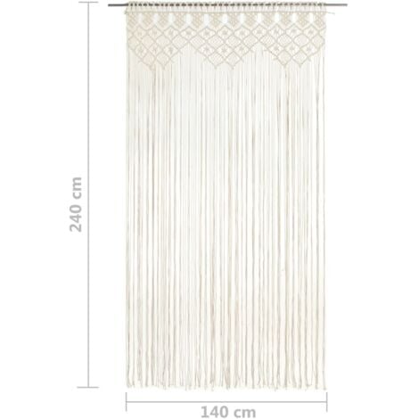 Macrame Curtain 140x240 cm Cotton vidaXL