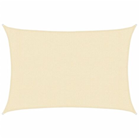 Sunshade Sail 160 g/m² Cream 3x4 m HDPE vidaXL