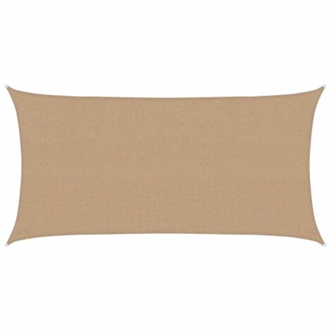 Sunshade Sail 160 g/m² Taupe 2x4 m HDPE vidaXL