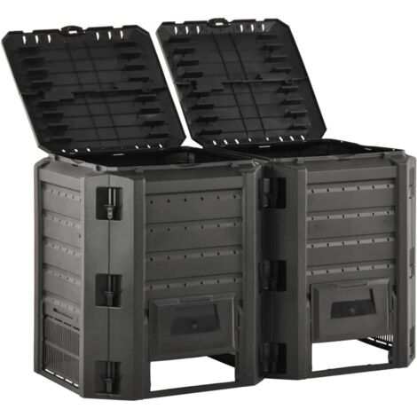 Garden Composter Black 800 L vidaXL