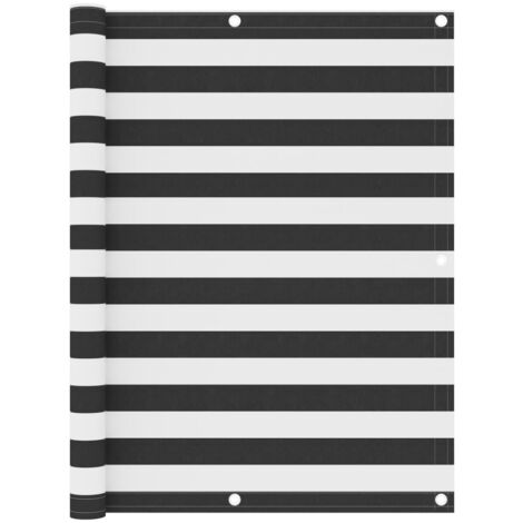 Balcony Screen Anthracite and White 120x400 cm Oxford Fabric vidaXL