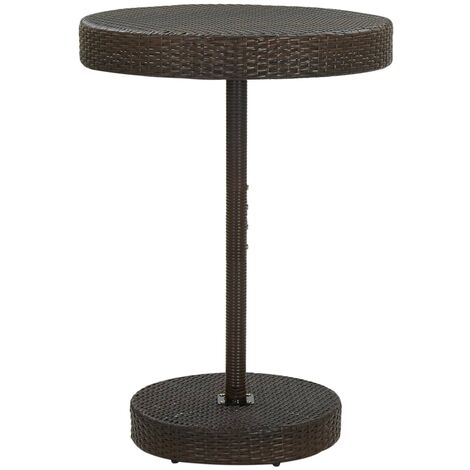 Garden Table Brown 75.5x106 cm Poly Rattan vidaXL