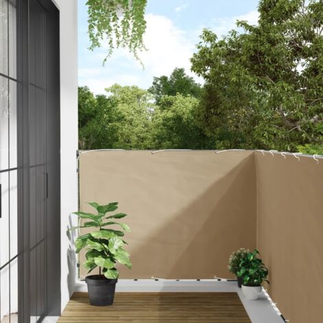 Balcony Screen Beige 120x600 cm Oxford Fabric vidaXL