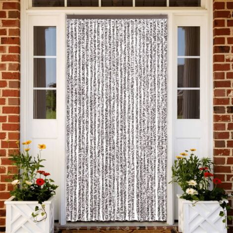 Insect Curtain Brown and Beige 118x220 cm Chenille vidaXL