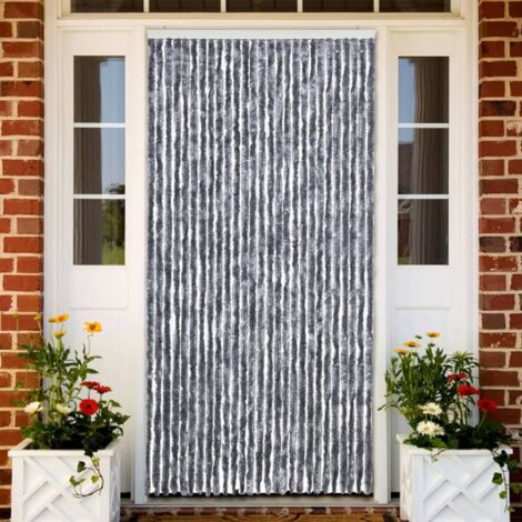 Insect Curtain Silver 118x220 cm Chenille vidaXL