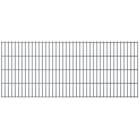 vidaXL 2D Garden Fence Panel Grey 2008x830 mm - Grey