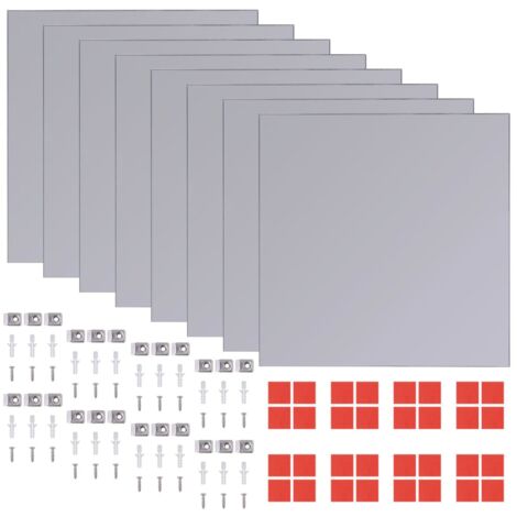 Frameless Mirror Tiles Glass 8 pcs 20.5 cm vidaXL (1/5)