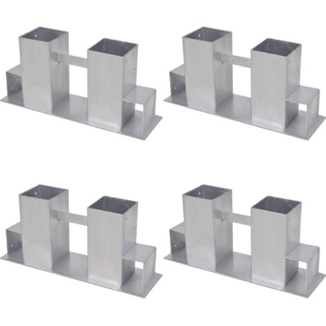 Firewood Stack Aid 4 pcs 34 x 10 x 15 cm Steel vidaXL