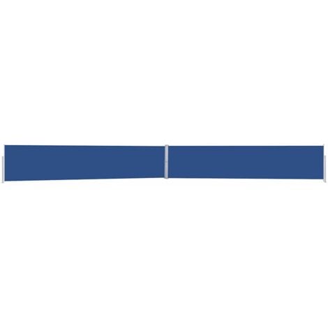 Patio Retractable Side Awning 170x1200 cm Blue vidaXL