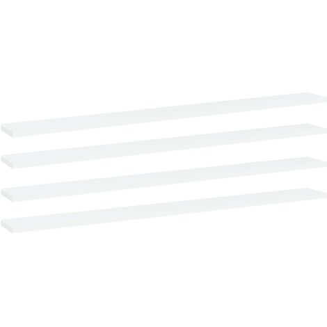 Bookshelf Boards 4 pcs White 100x10x1.5 cm Engineered Wood vidaXL