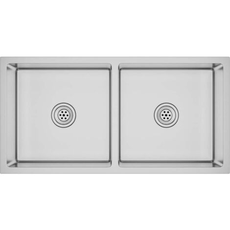 Handmade Kitchen Sink Stainless Steel vidaXL