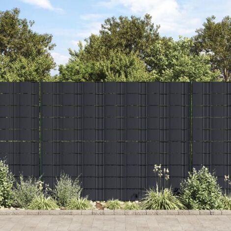 Garden Privacy Screens 4 pcs PVC 35x0.19 m Matte Dark Grey vidaXL