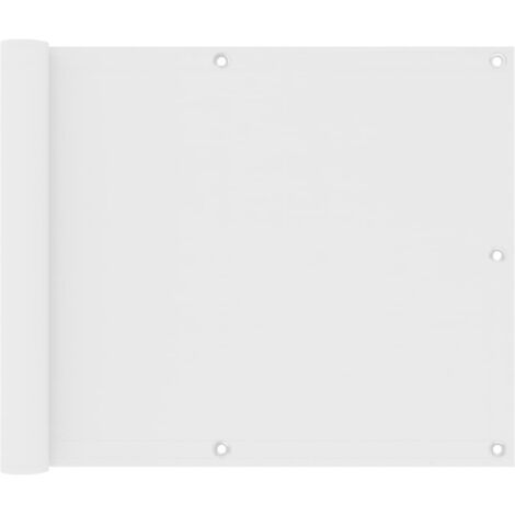 Balcony Screen White 75x400 cm Oxford Fabric vidaXL