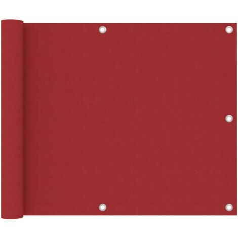 Balcony Screen Red 75x500 cm Oxford Fabric vidaXL
