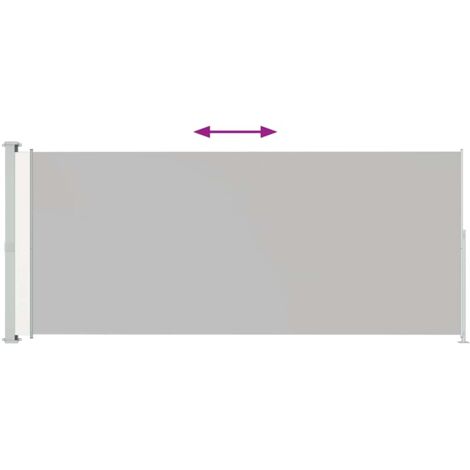 Patio Retractable Side Awning 200x500 cm Cream vidaXL