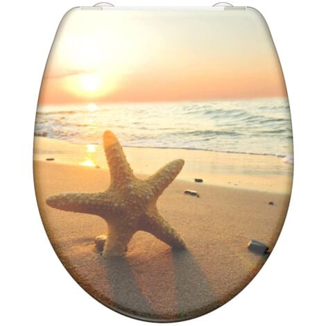 Duroplast Toilet Seat with Soft-Close SEA STAR Printed SCHÜTTE
