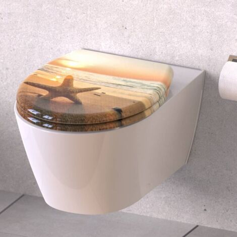 Duroplast Toilet Seat with Soft-Close SEA STAR Printed SCHÜTTE