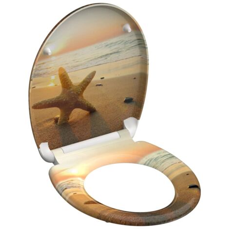Duroplast Toilet Seat with Soft-Close SEA STAR Printed SCHÜTTE