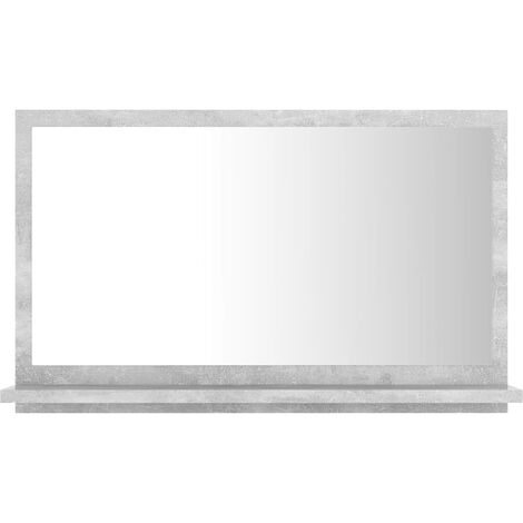 Bathroom Mirror Concrete Grey 60x10.5x37 cm Engineered Wood vidaXL